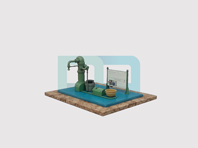 A well  with electric pump